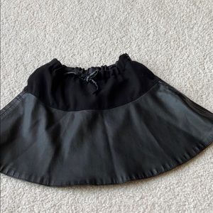 ZARA Girls flared pleather mini skirt